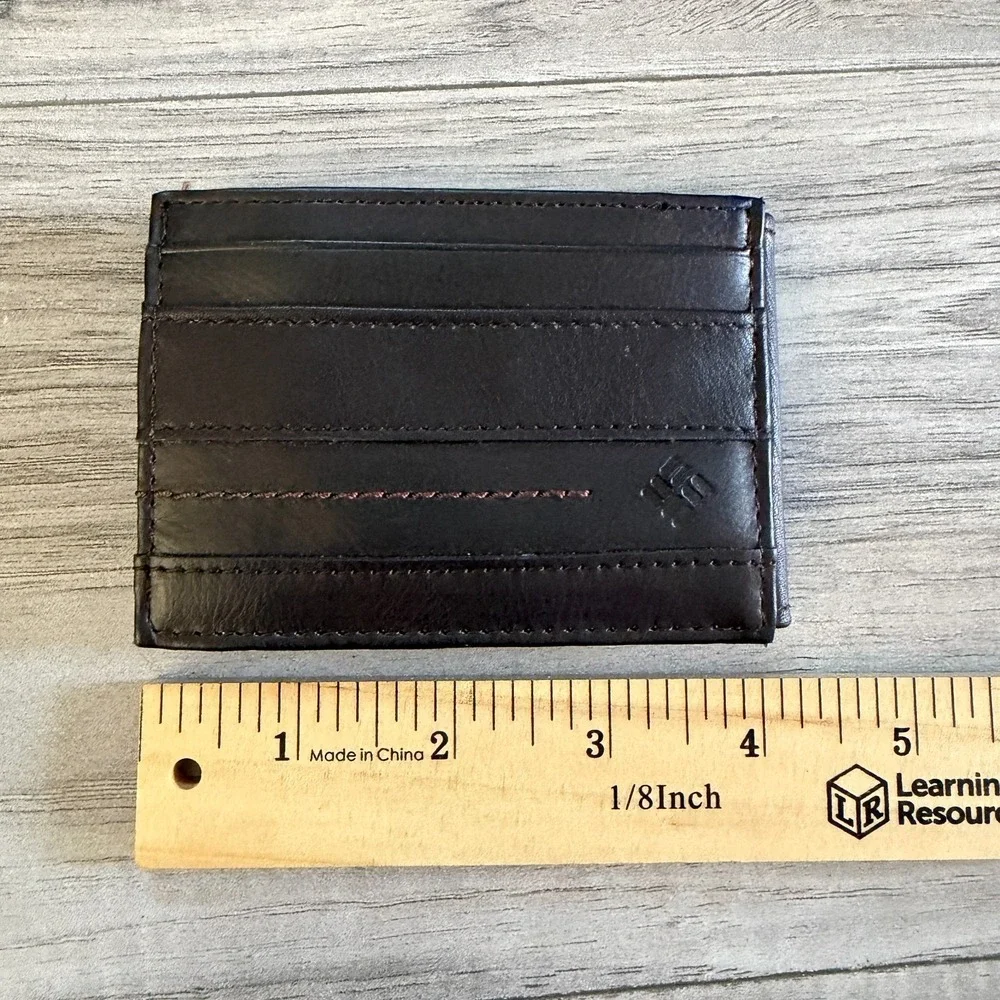 Columbia Leather Wallet Mens RFID-blocking Bi-fold ID‎ Window NEW Magnetic Close